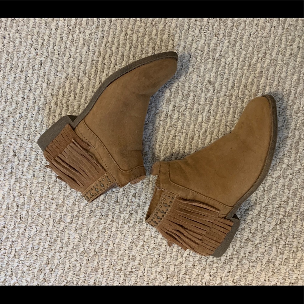 Brown flat booties!
